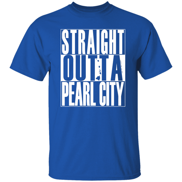 Straight Outta Pearl City (white ink) T-Shirt
