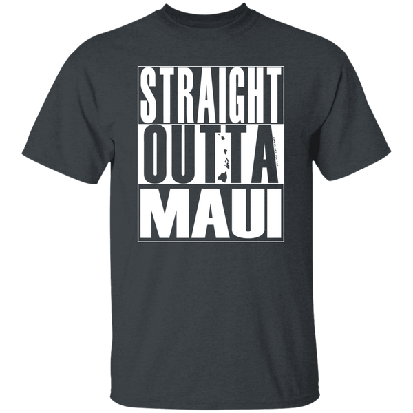 Straight Outta Maui (white ink) T-Shirt