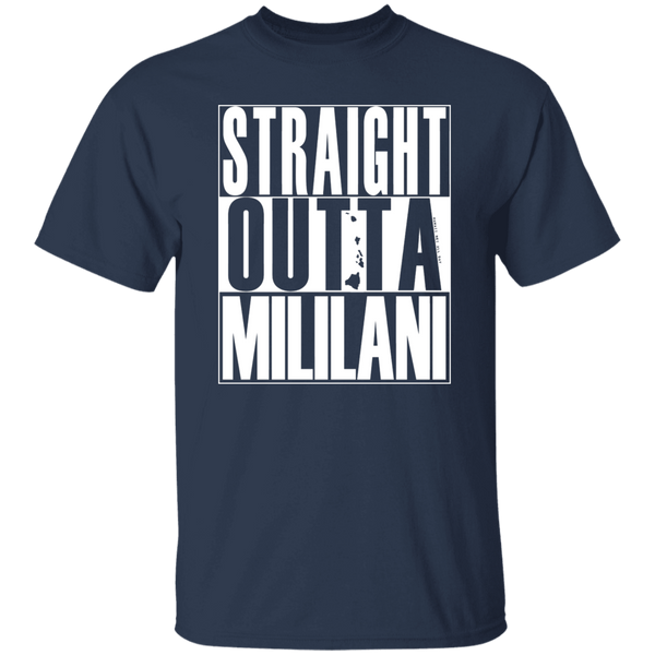 Straight Outta Mililani (white ink) T-Shirt