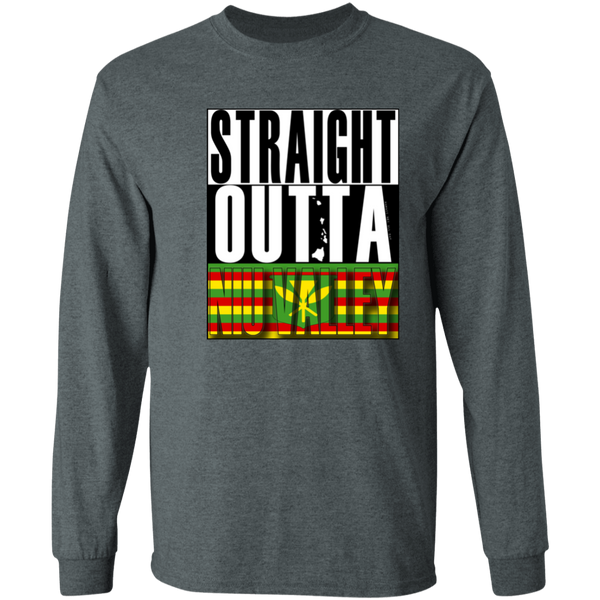 Straight Outta Niu Valley (Kanaka Maoli)  LS T-Shirt