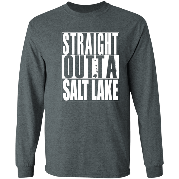 Straight Outta Salt Lake (white ink)  LS T-Shirt