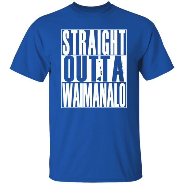 Straight Outta Waimanalo (white ink) T-Shirt