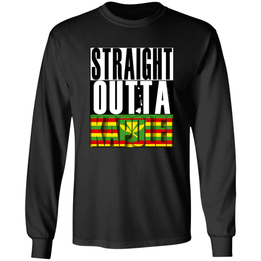 Straight Outta Kapolei (Kanaka Maoli)  LS T-Shirt
