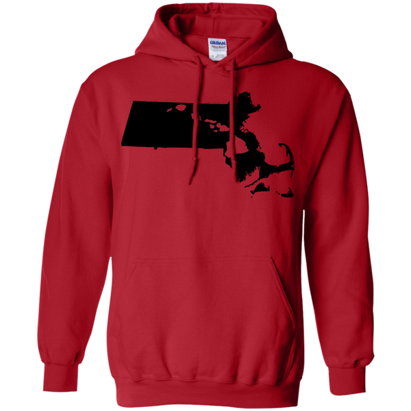 Living in Massachusetts with Hawaii Roots Pullover Hoodie 8 oz., Sweatshirts, Hawaii Nei All Day