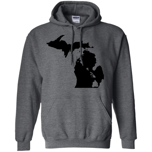 Living in Michigan with Hawaii Roots Pullover Hoodie 8 oz., Sweatshirts, Hawaii Nei All Day