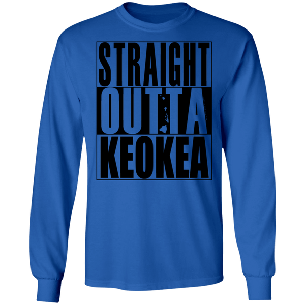 Straight Outta Keokea (black ink) LS T-Shirt