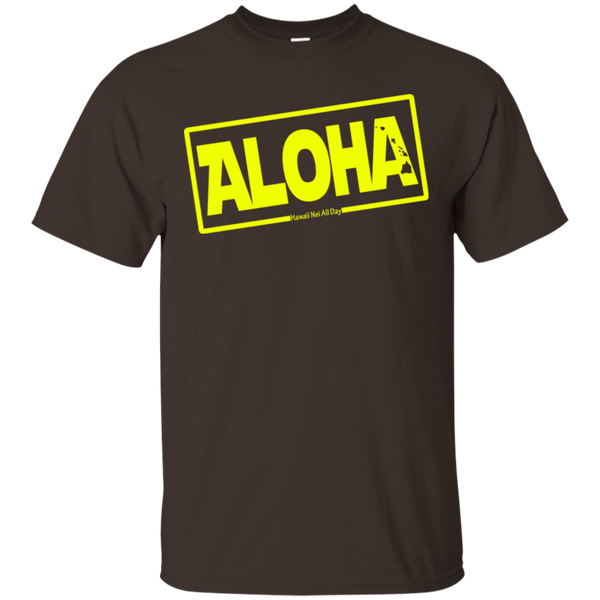 Aloha Hawai'i Nei (Islands yellow ink) Ultra Cotton T-Shirt, T-Shirts, Hawaii Nei All Day