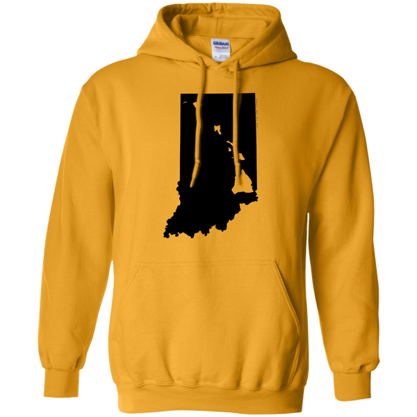Living in Indiana with Hawaii Roots Pullover Hoodie 8 oz., Sweatshirts, Hawaii Nei All Day