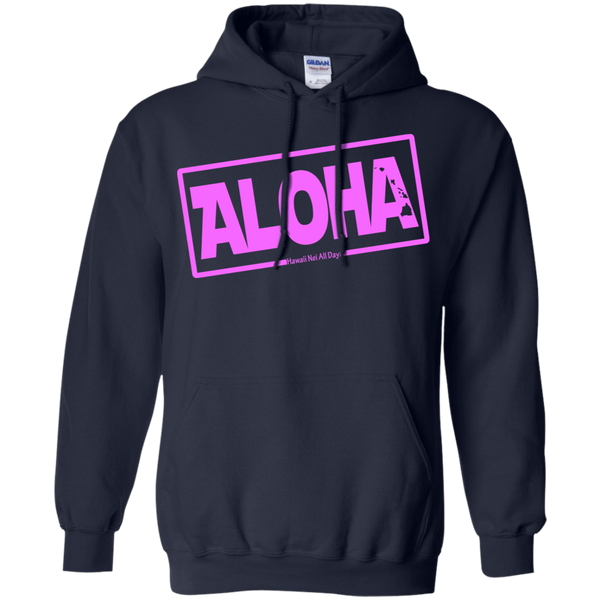 Aloha Hawai'i Nei (Islands pink ink) Pullover Hoodie, Sweatshirts, Hawaii Nei All Day