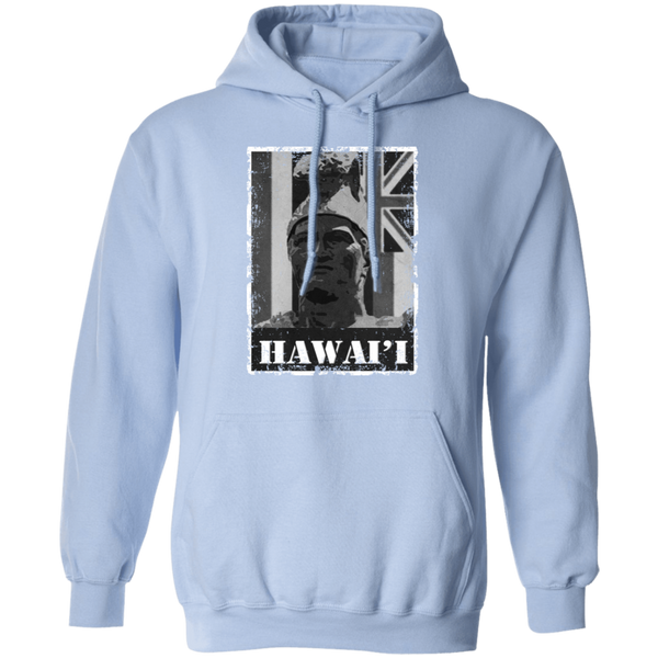 Hawai'i King Kamehameha (B&W) Pullover Hoodie, Sweatshirts, Hawaii Nei All Day