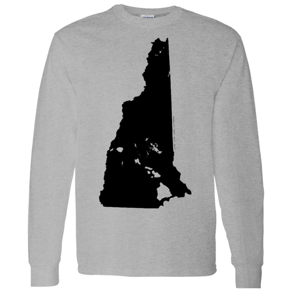 Living in New Hampshire with Hawaii Roots LS T-Shirt 5.3 oz., T-Shirts, Hawaii Nei All Day