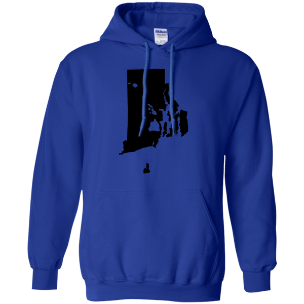 Living in Rhode Island with Hawaii Roots Pullover Hoodie 8 oz., Sweatshirts, Hawaii Nei All Day
