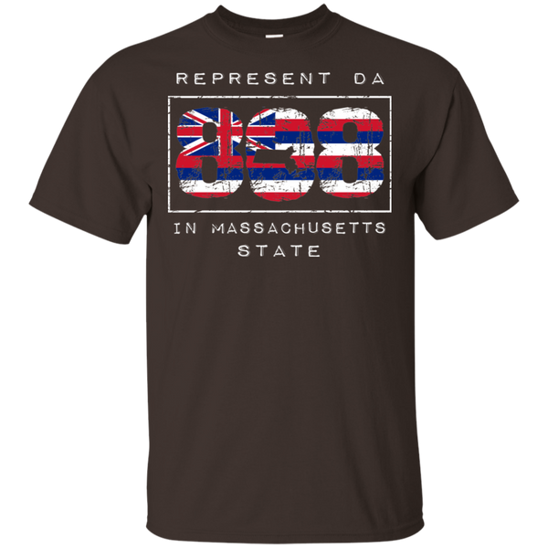 Rep Da 808 In Massachusetts State Ultra Cotton T-Shirt, T-Shirts, Hawaii Nei All Day