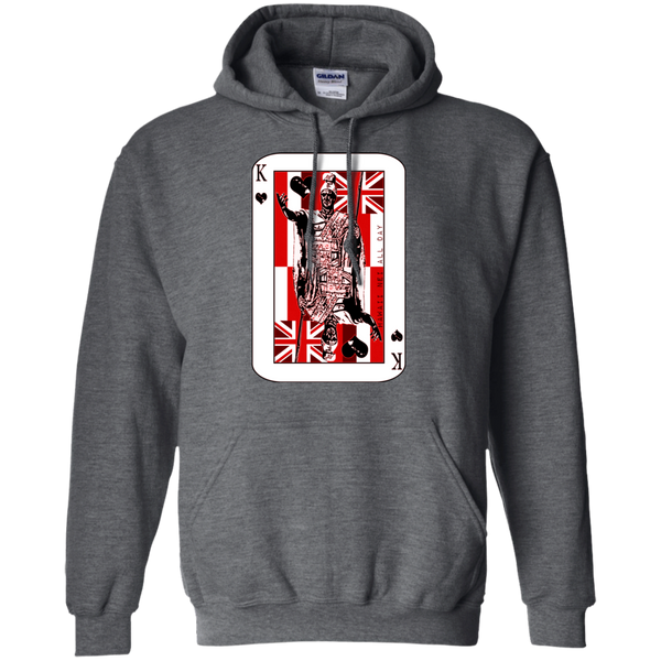 The King of Hawai'i Kamehameha (red ink) Pullover Hoodie, Sweatshirts, Hawaii Nei All Day