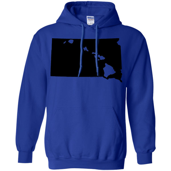 Living in South Dakota with Hawaii Roots Pullover Hoodie 8 oz., Sweatshirts, Hawaii Nei All Day