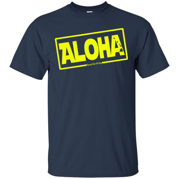 Aloha Hawai'i Nei (Islands yellow ink) Ultra Cotton T-Shirt, T-Shirts, Hawaii Nei All Day