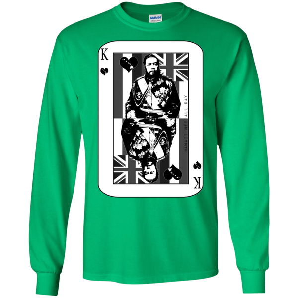 The King of Hawai'i Kalakaua(black ink) LS Ultra Cotton T-Shirt, T-Shirts, Hawaii Nei All Day