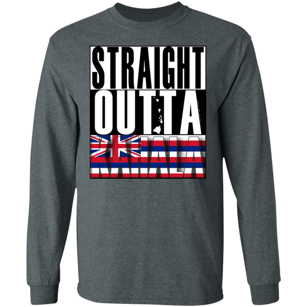 Straight Outta Kahala Hawai'i LS Ultra Cotton T-Shirt, T-Shirts, Hawaii Nei All Day