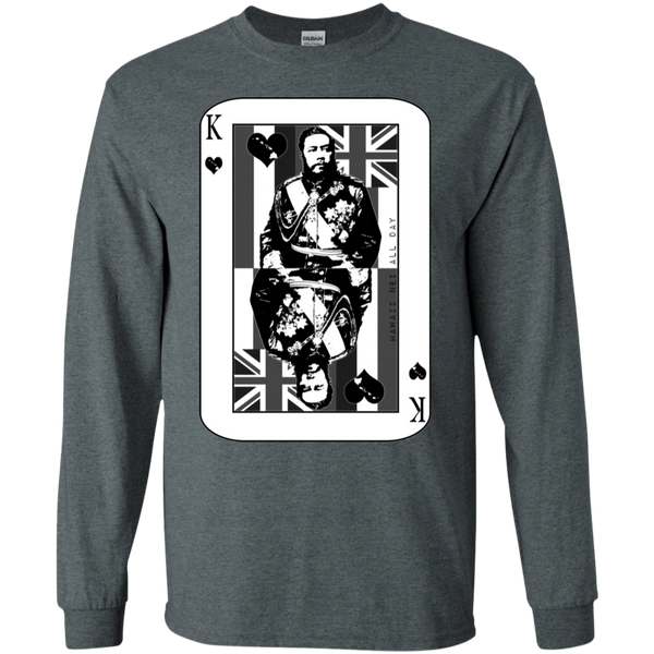 The King of Hawai'i Kalakaua(black ink) LS Ultra Cotton T-Shirt, T-Shirts, Hawaii Nei All Day