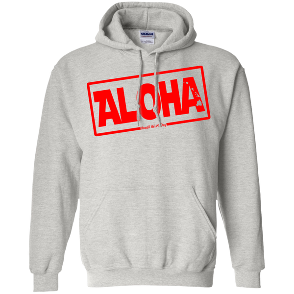 Aloha Hawai'i Nei (Islands red ink) Pullover Hoodie, Sweatshirts, Hawaii Nei All Day