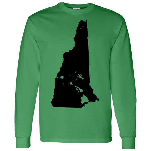 Living in New Hampshire with Hawaii Roots LS T-Shirt 5.3 oz., T-Shirts, Hawaii Nei All Day