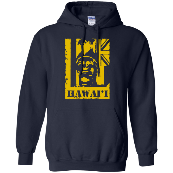 Hawai'i King Kamehameha (yellow) Pullover Hoodie, Sweatshirts, Hawaii Nei All Day