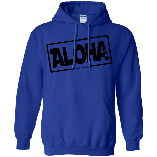 Aloha Hawai'i Nei (Islands blk ink) Pullover Hoodie, Sweatshirts, Hawaii Nei All Day