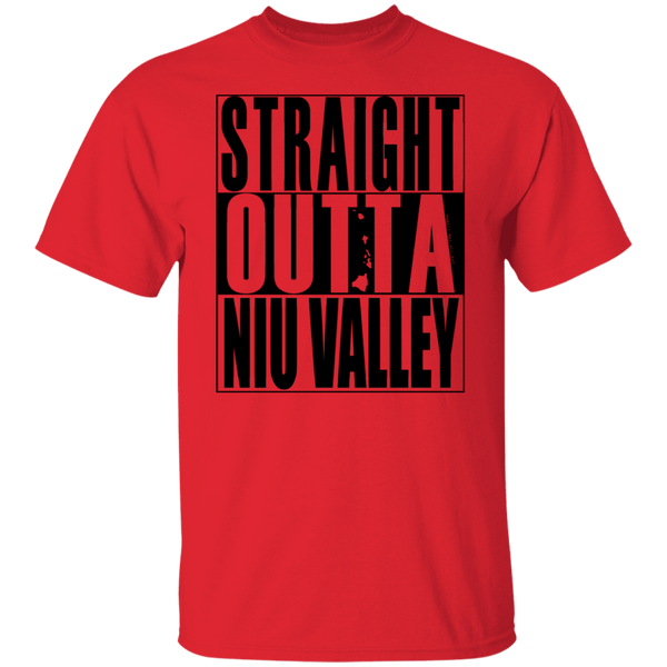 Straight Outta Niu Valley (black ink) T-Shirt