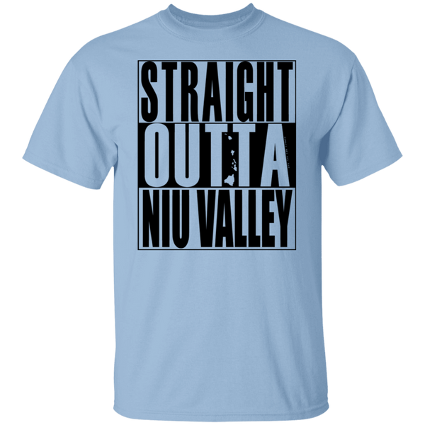 Straight Outta Niu Valley (black ink) T-Shirt