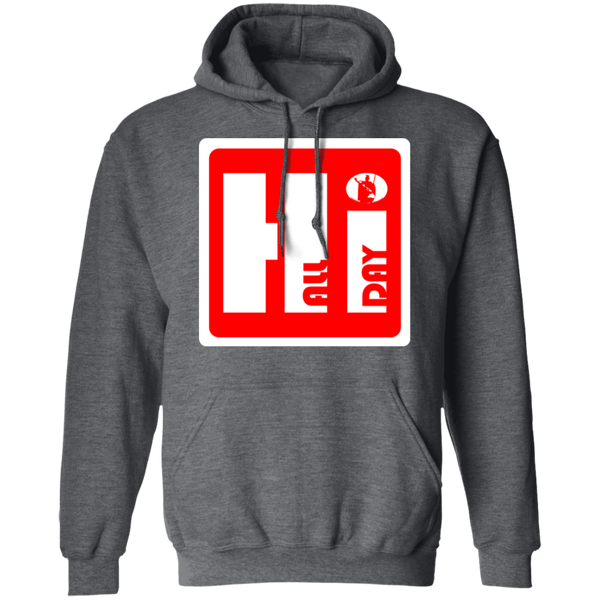 Hi ALL DAY (red) Pullover Hoodie