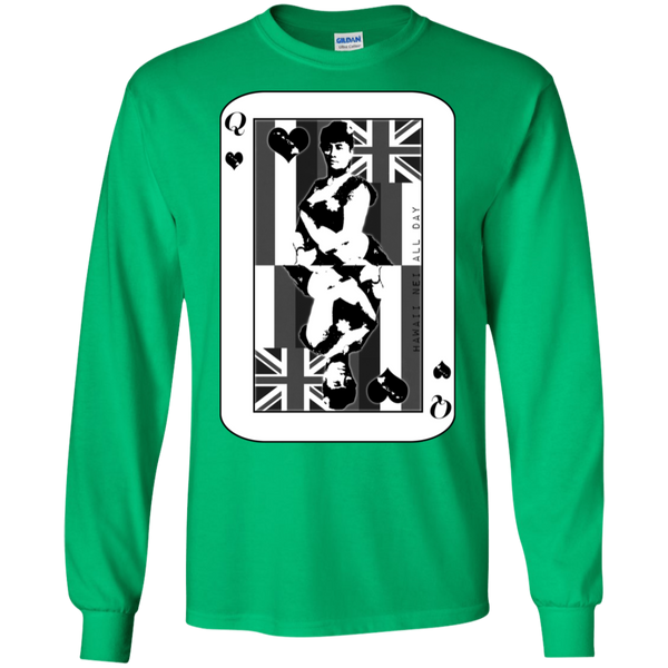 The Queen of Hawai'i Liliuokalani (black ink) LS Ultra Cotton T-Shirt, T-Shirts, Hawaii Nei All Day
