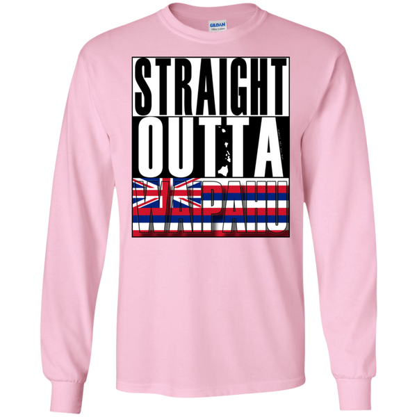 Straight Outta Waipahu Hawai'i LS Ultra Cotton T-Shirt, T-Shirts, Hawaii Nei All Day