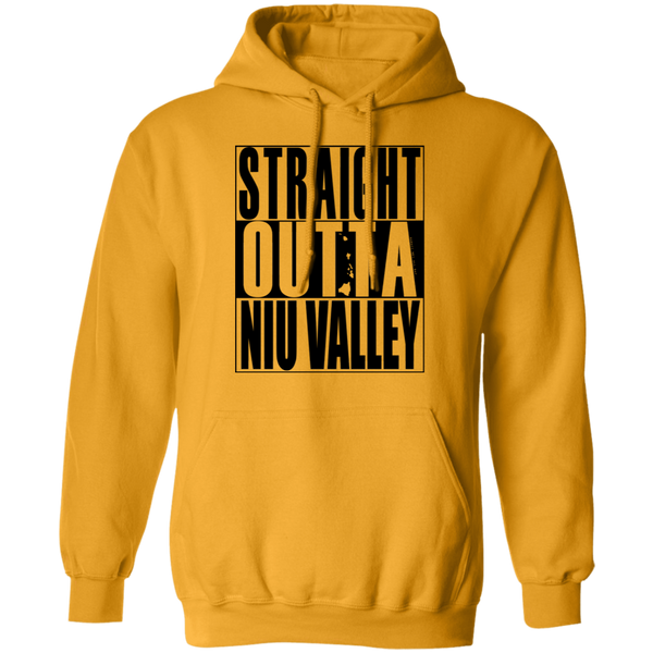 Straight Outta Niu Valley (black ink) Pullover Hoodie