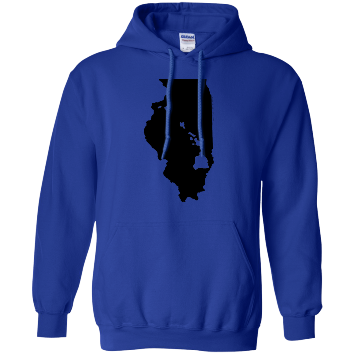 Living in Illinois with Hawaii Roots Pullover Hoodie 8 oz., Sweatshirts, Hawaii Nei All Day