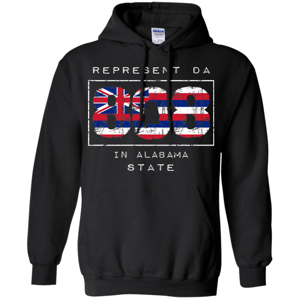 Rep Da 808 In Alabama State Pullover Hoodie 8 oz., Sweatshirts, Hawaii Nei All Day