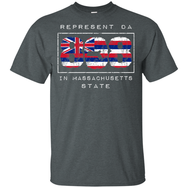 Rep Da 808 In Massachusetts State Ultra Cotton T-Shirt, T-Shirts, Hawaii Nei All Day