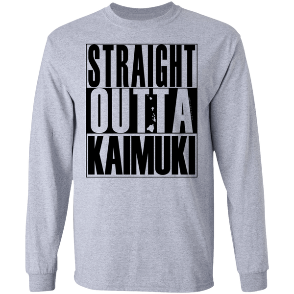 Straight Outta Kaimuki (black ink) LS T-Shirt