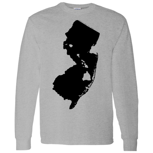 Living in New Jersey with Hawaii Roots LS T-Shirt 5.3 oz., T-Shirts, Hawaii Nei All Day