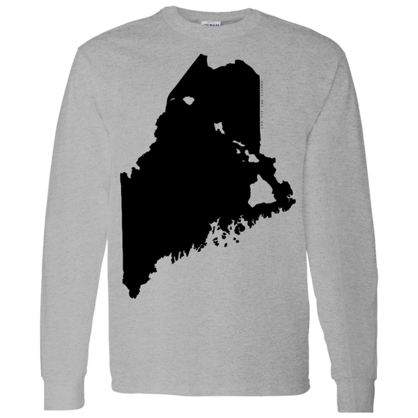 Living in Maine with Hawaii Roots LS T-Shirt 5.3 oz., T-Shirts, Hawaii Nei All Day