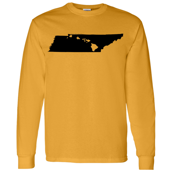 Living in Tennessee with Hawaii Roots LS T-Shirt 5.3 oz., T-Shirts, Hawaii Nei All Day