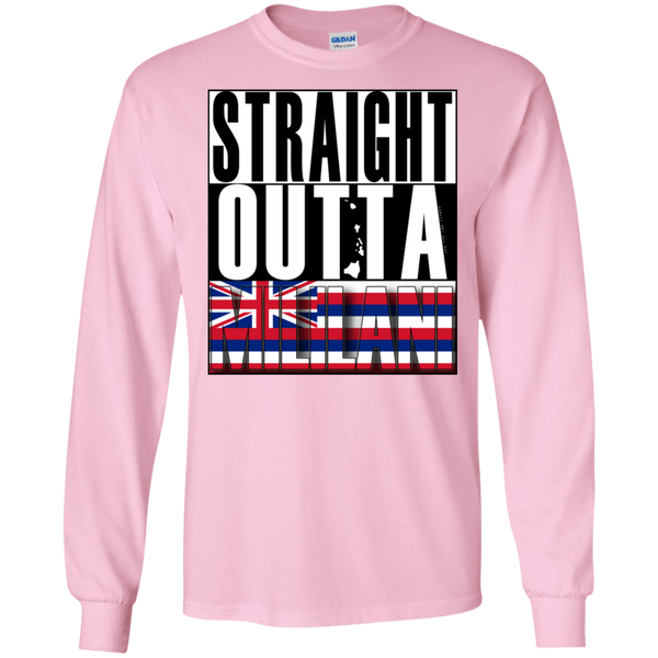 Straight Outta Mililani Hawai'i LS Ultra Cotton T-Shirt, T-Shirts, Hawaii Nei All Day