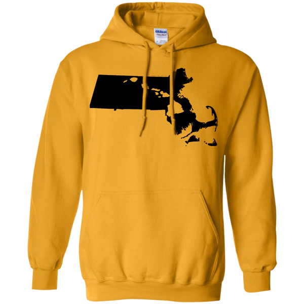 Living in Massachusetts with Hawaii Roots Pullover Hoodie 8 oz., Sweatshirts, Hawaii Nei All Day