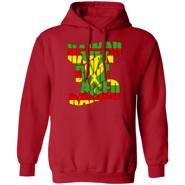 Hawaii Born and Raised Kanaka Maoli Flag Pullover Hoodie