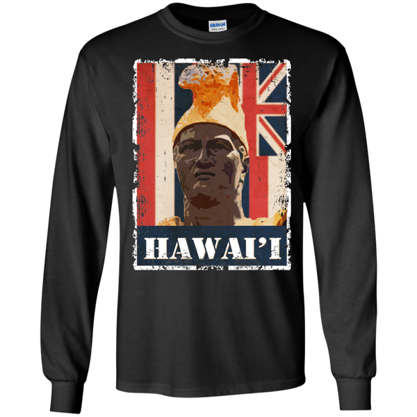 Hawai'i King Kamehameha LS Ultra Cotton Tshirt - Hawaii Nei All Day