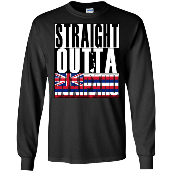 Straight Outta Waipahu Hawai'i LS Ultra Cotton T-Shirt, T-Shirts, Hawaii Nei All Day