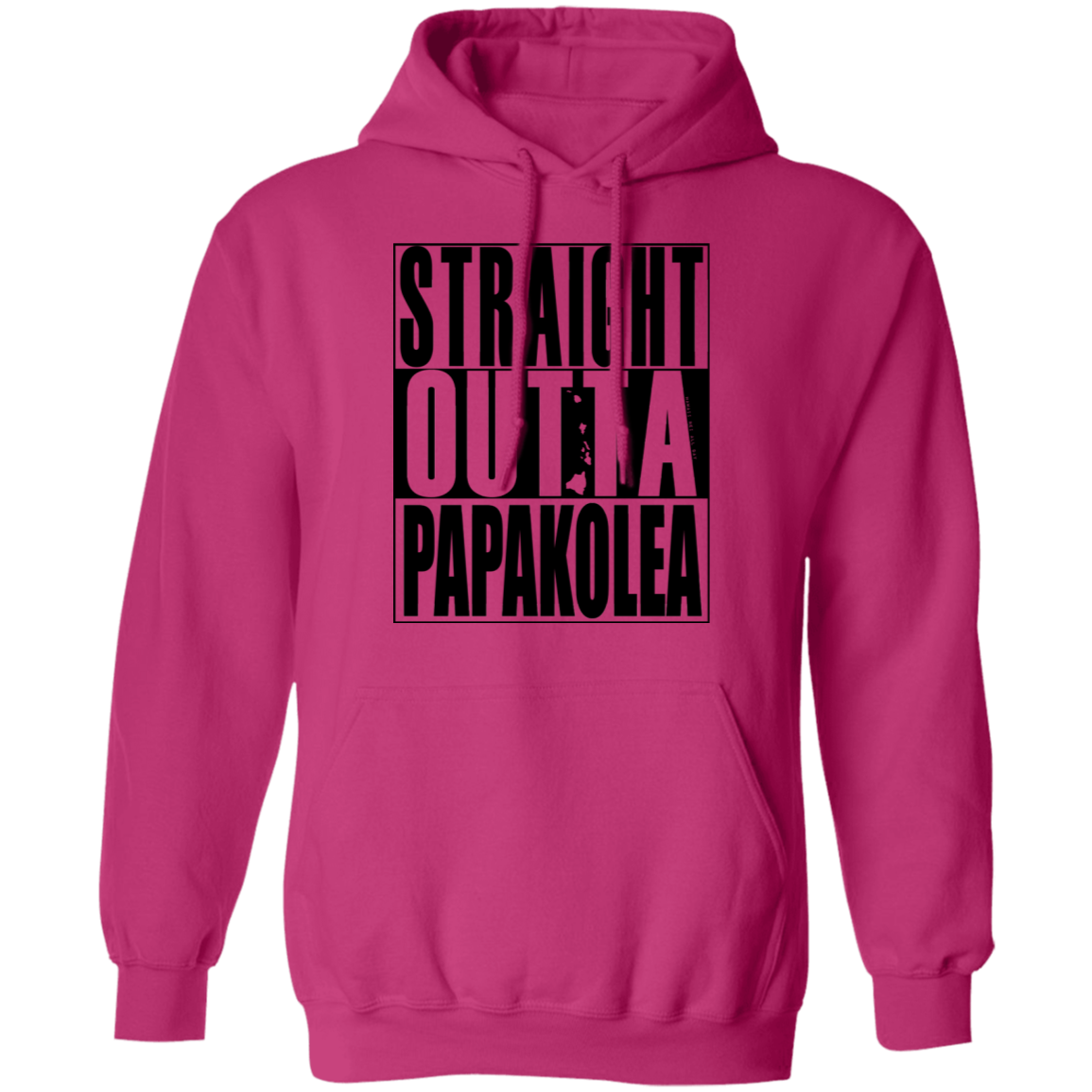 Straight Outta Papakolea (black ink) Pullover Hoodie