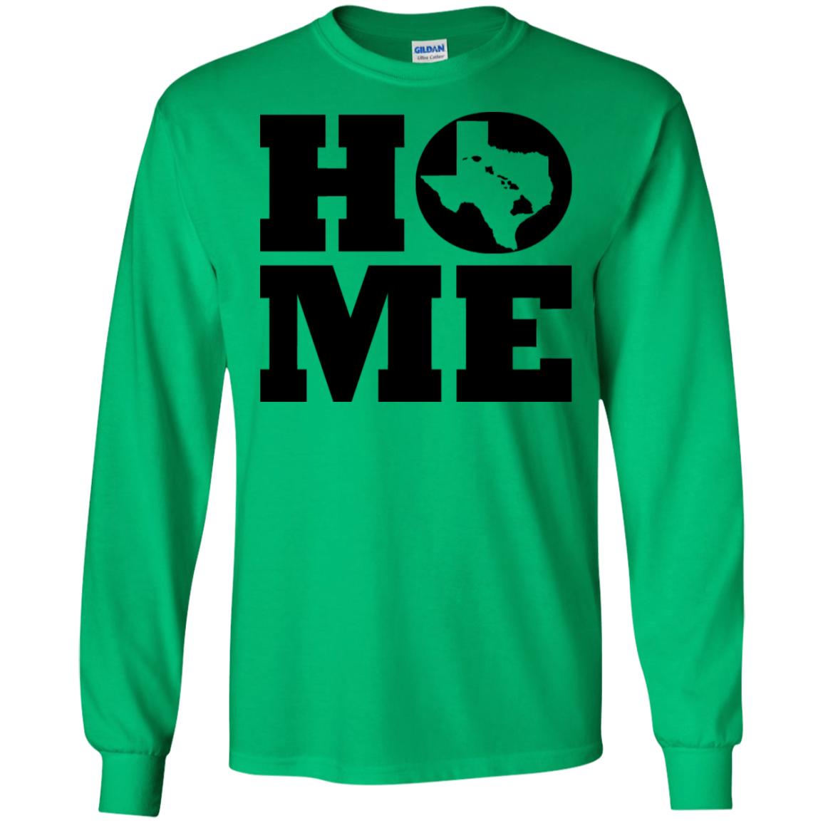 Home Roots Texas and Hawai'i LS Ultra Cotton T-Shirt, T-Shirts, Hawaii Nei All Day
