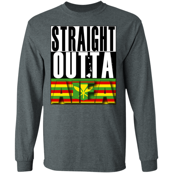 Straight Outta Aiea (Kanaka Maoli) LS T-Shirt, T-Shirts, Hawaii Nei All Day