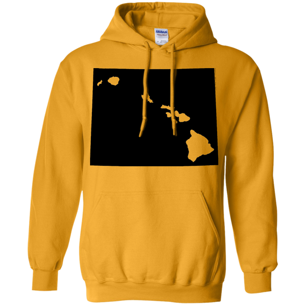Living in Wyoming with Hawaii Roots Pullover Hoodie 8 oz., Sweatshirts, Hawaii Nei All Day
