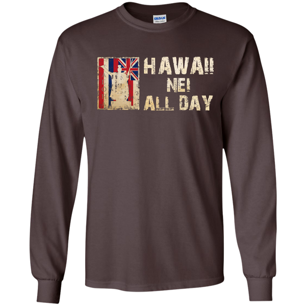 Hawaii Nei ALL DAY LS Ultra Cotton Tshirt - Hawaii Nei All Day